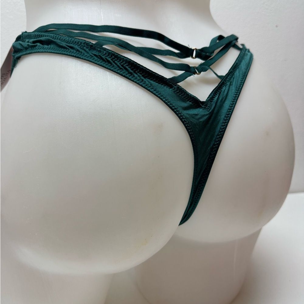 Victoria's Secret Green Strappy Panties thong Sz XLarge NWT